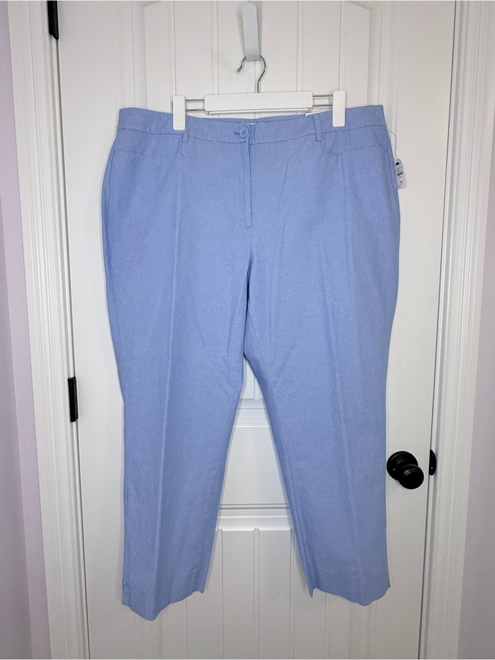 NWT Talbots Light Periwinkle Straight-Leg Women’s Dress Pants - Perfect Crop